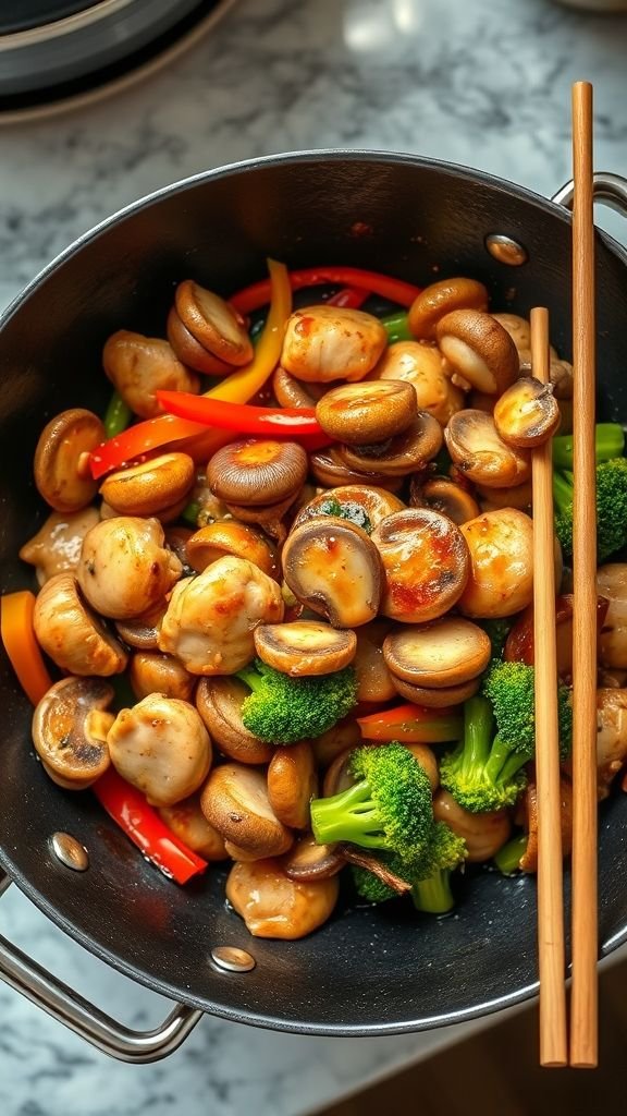 Chicken and Mushroom Stir-Fry