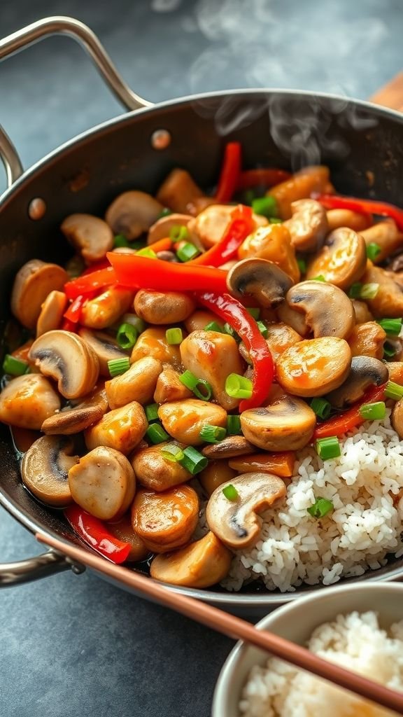 Chicken and Mushroom Stir-Fry