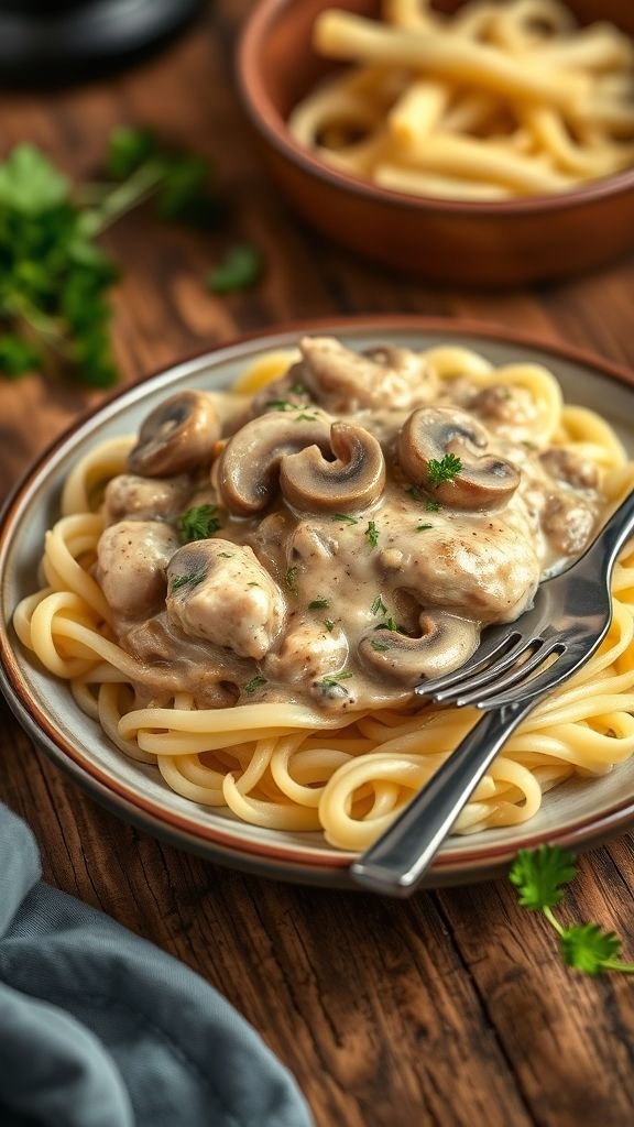 Chicken and Mushroom Stroganoff