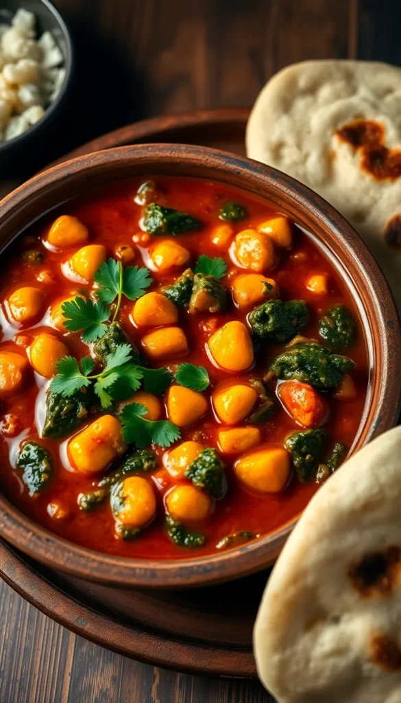 Chickpea and Spinach Curry