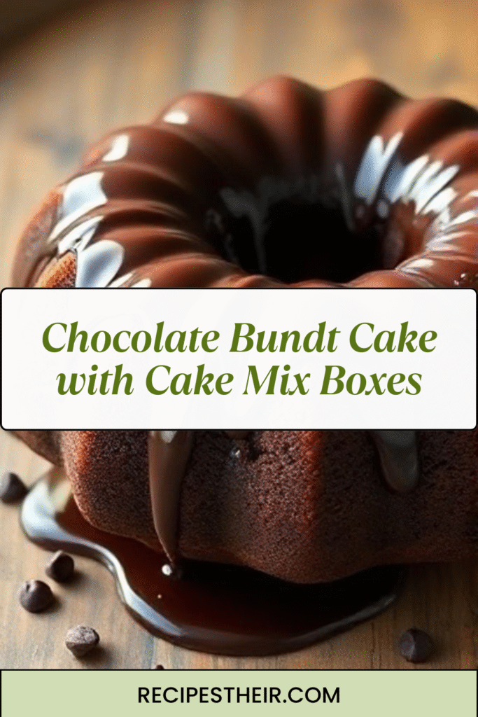 Chocolate Bundt Cake with Cake Mix Boxes