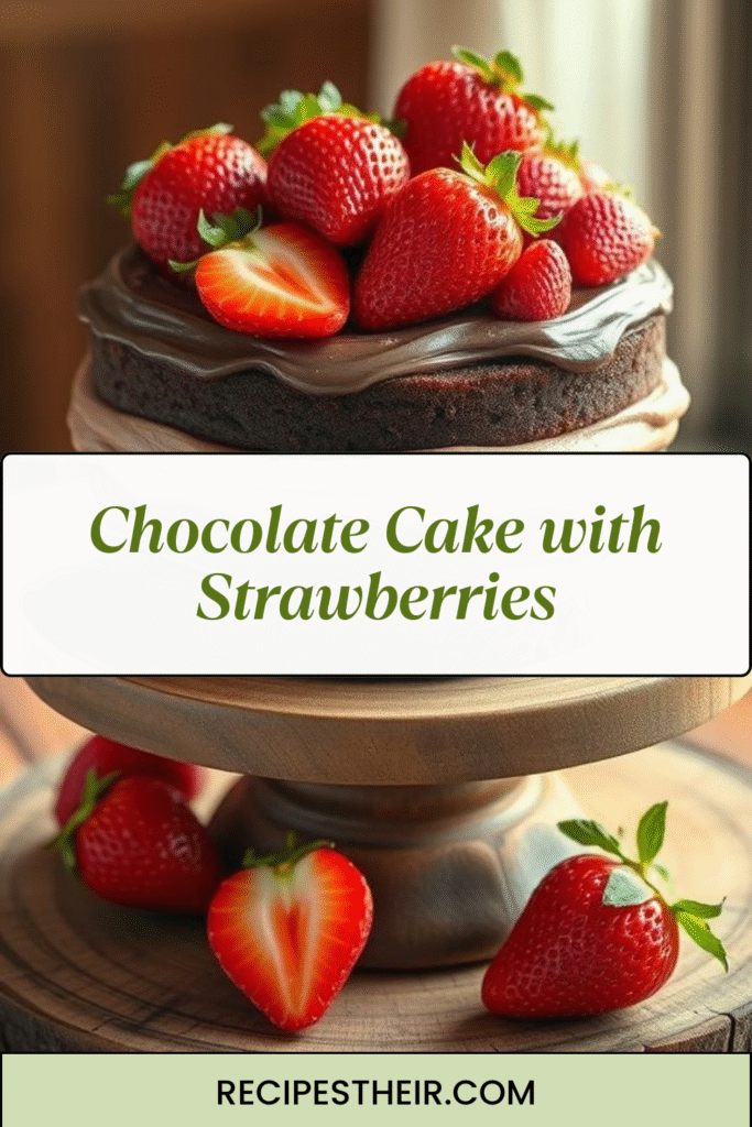 Chocolate Cake with Strawberries