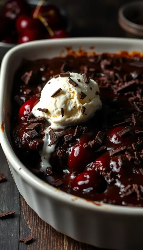 Chocolate Cherry Dump Cake