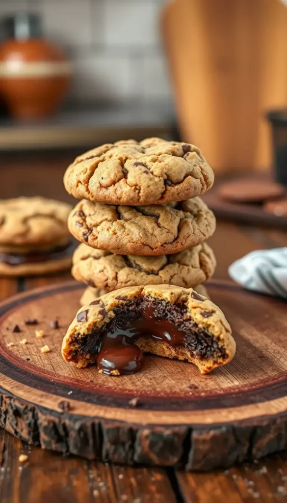 Chocolate Lava Stuffed Cookies