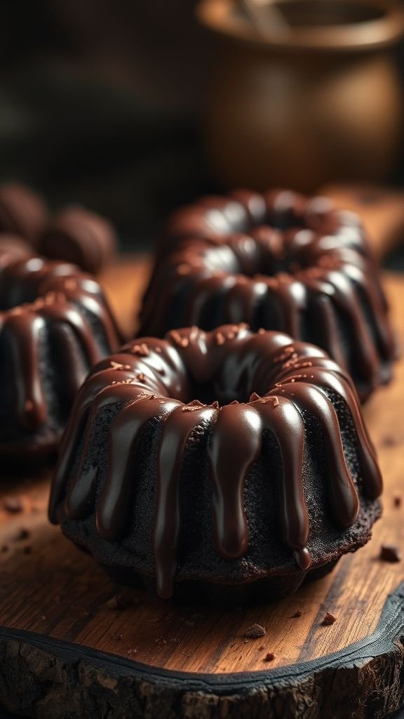Chocolate Mini Bundt Cakes