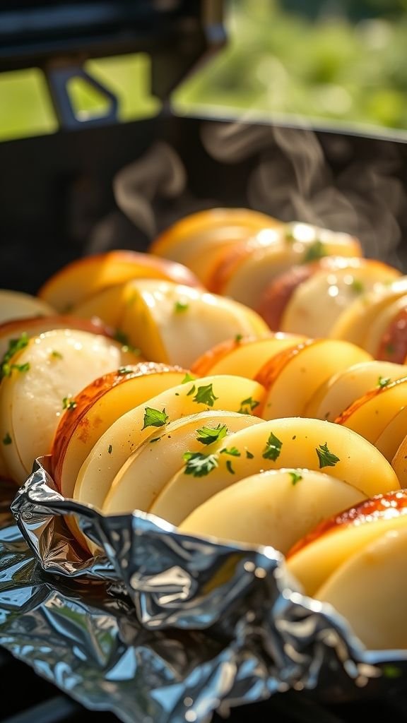 Classic Garlic Butter Grilled Potatoes