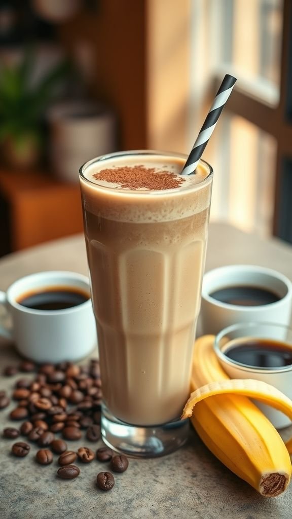 Coffee Banana Protein Smoothie
