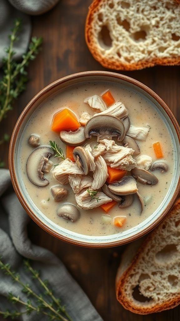 Creamy Chicken Mushroom Soup