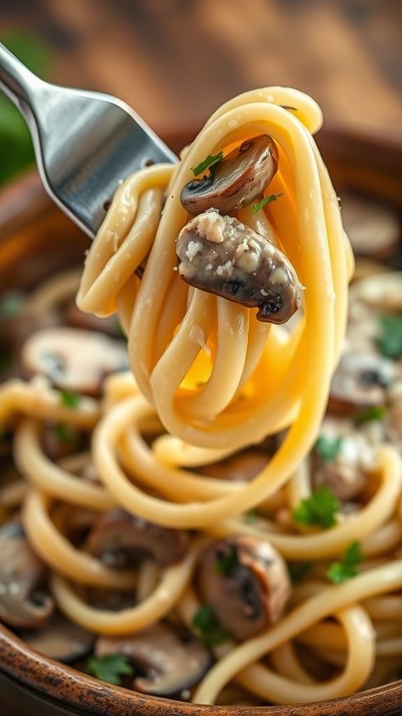Creamy Chicken and Mushroom Pasta