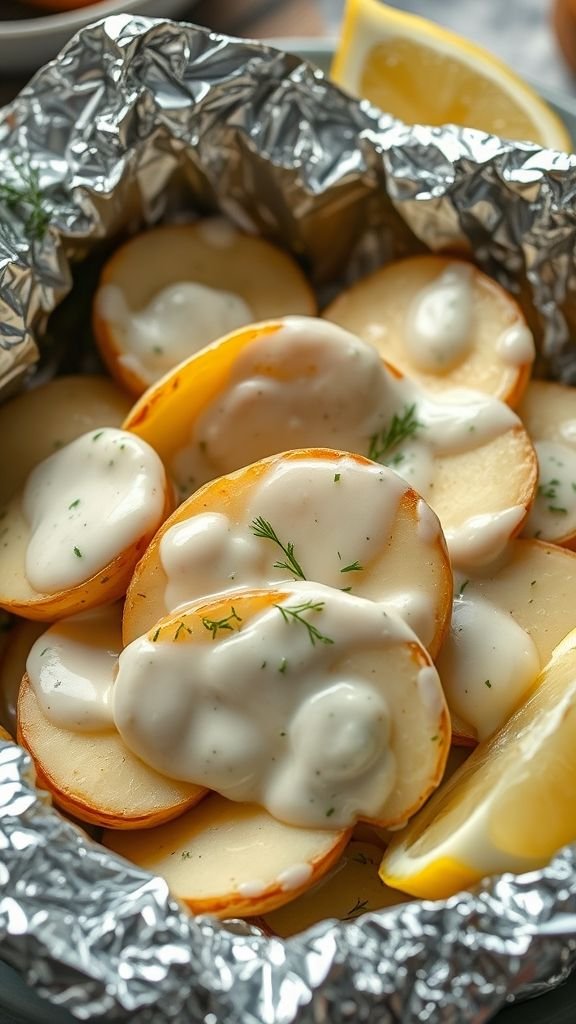 Creamy Dill Potato Packets