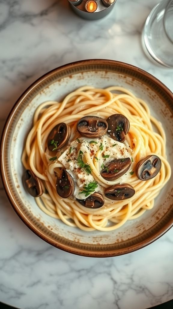 Creamy Portabella Mushroom Pasta