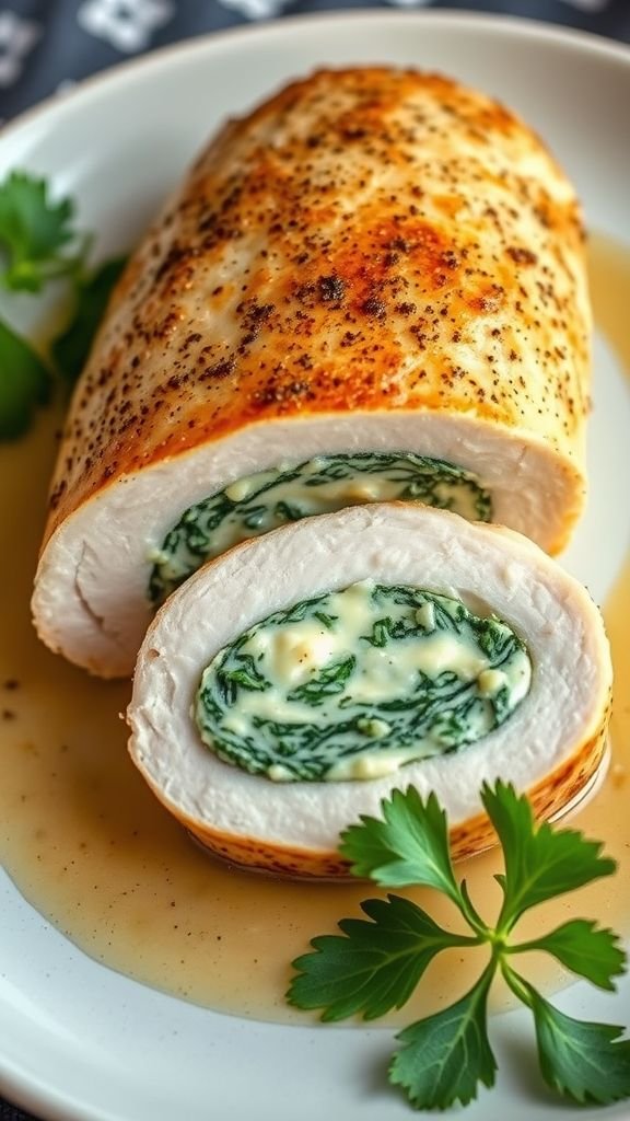 Creamy Spinach-Stuffed Chicken Breast