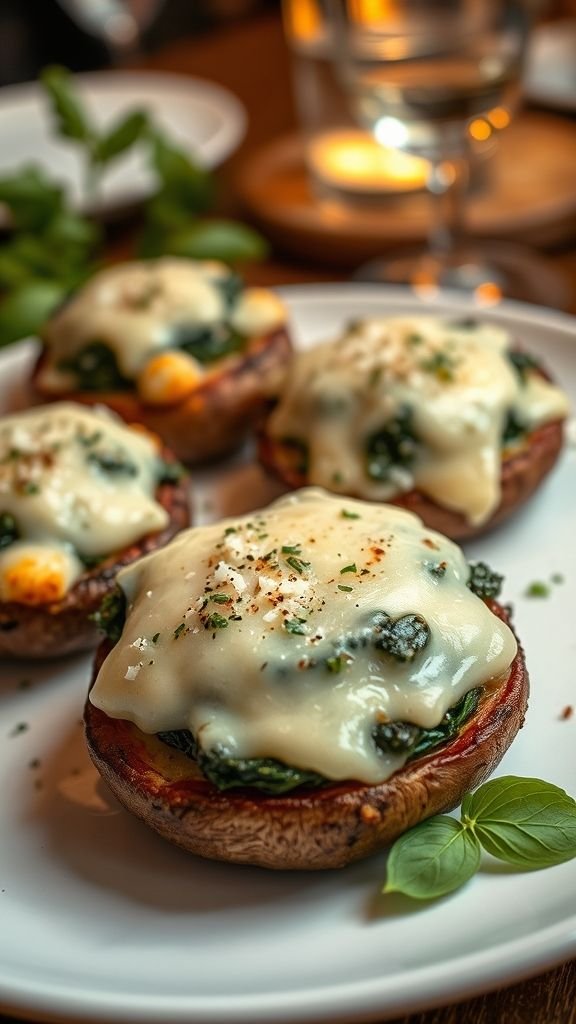 Creamy Stuffed Portobello Mushrooms