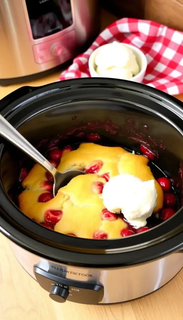 Crockpot Cherry Dump Cake