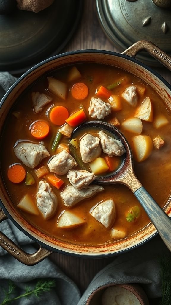 Dutch Oven Chicken and Vegetables Stew