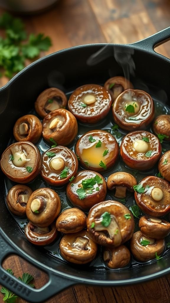 Garlic Butter Pan-Fried Mushrooms