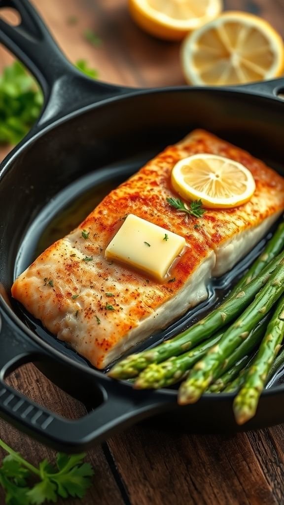 Garlic Butter Salmon with Asparagus