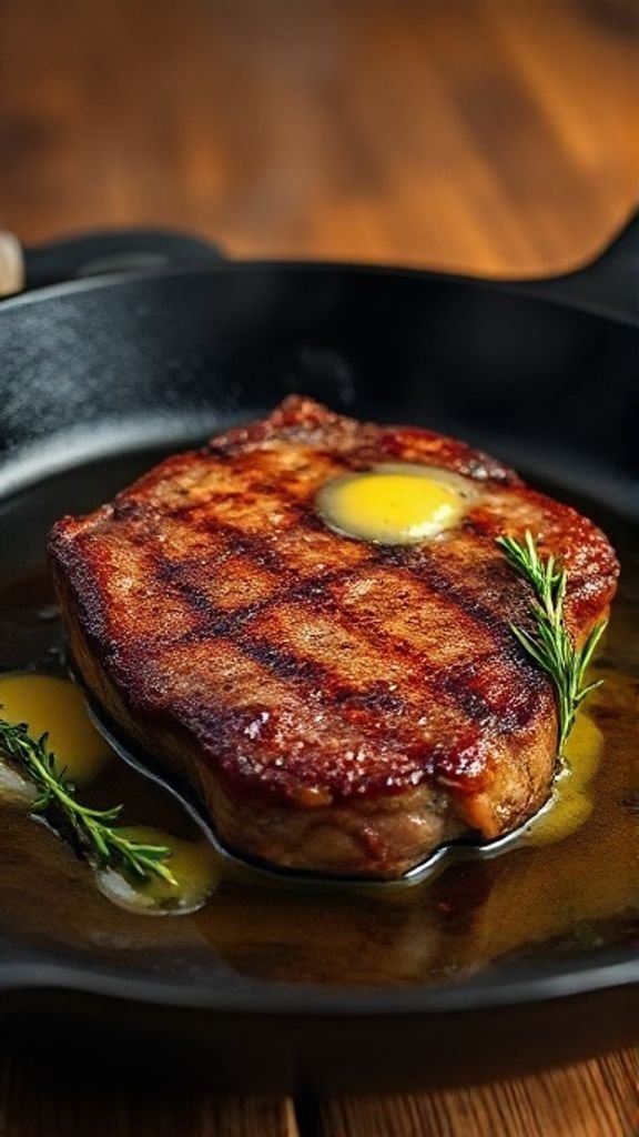 Garlic Herb Pan-Seared Sirloin Tip Steak