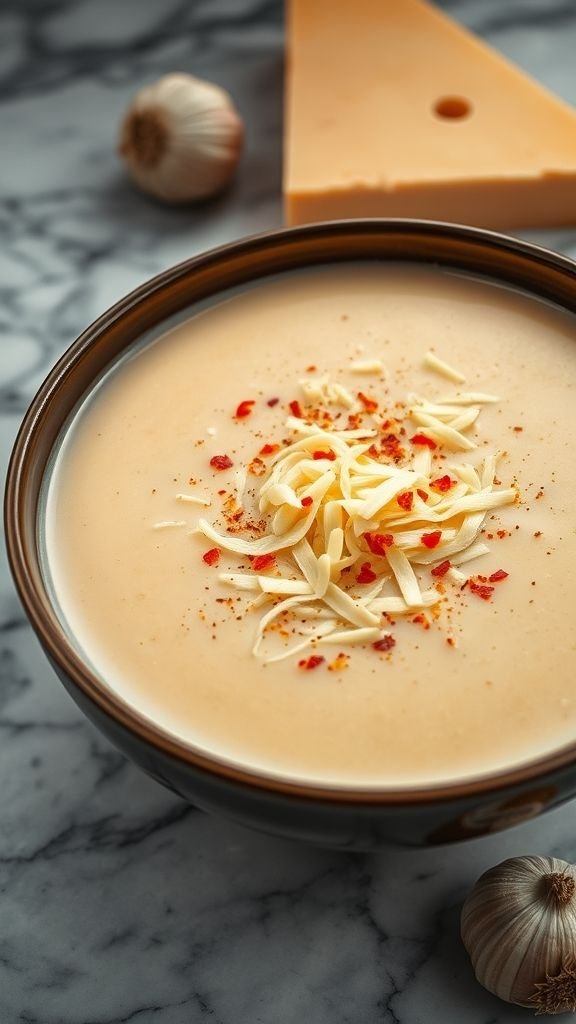 Garlic-Parmesan Cream of Mushroom Soup