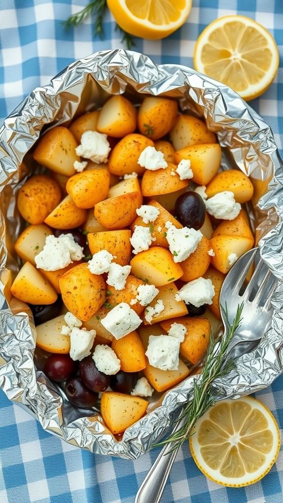 Greek-Style Foil Potatoes