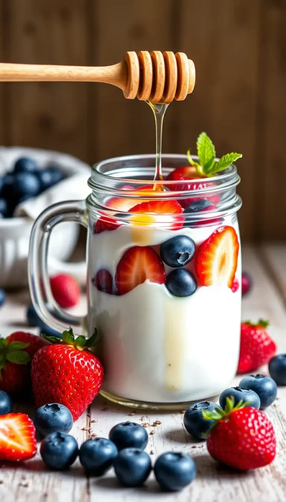 Greek Yogurt Parfait with Berries and Chia Seeds