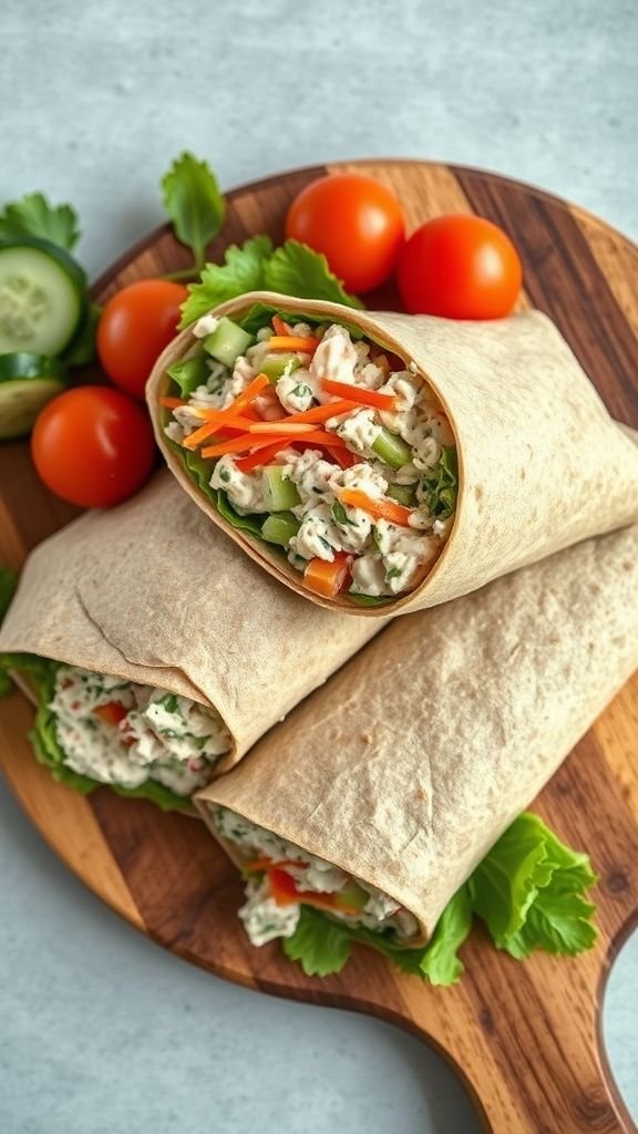Greek Yogurt Tuna Salad Wraps