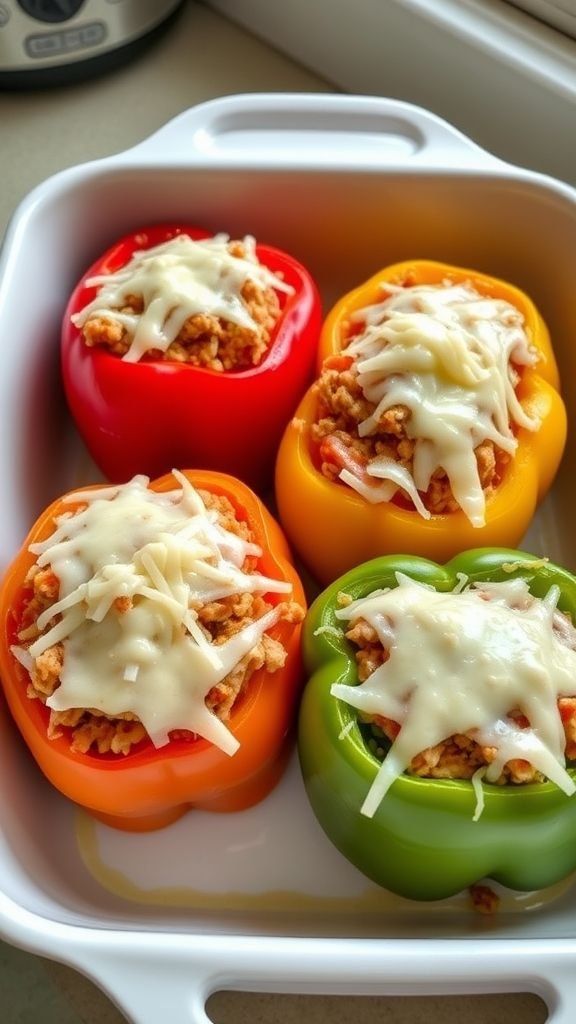 Ground Turkey Stuffed Bell Peppers
