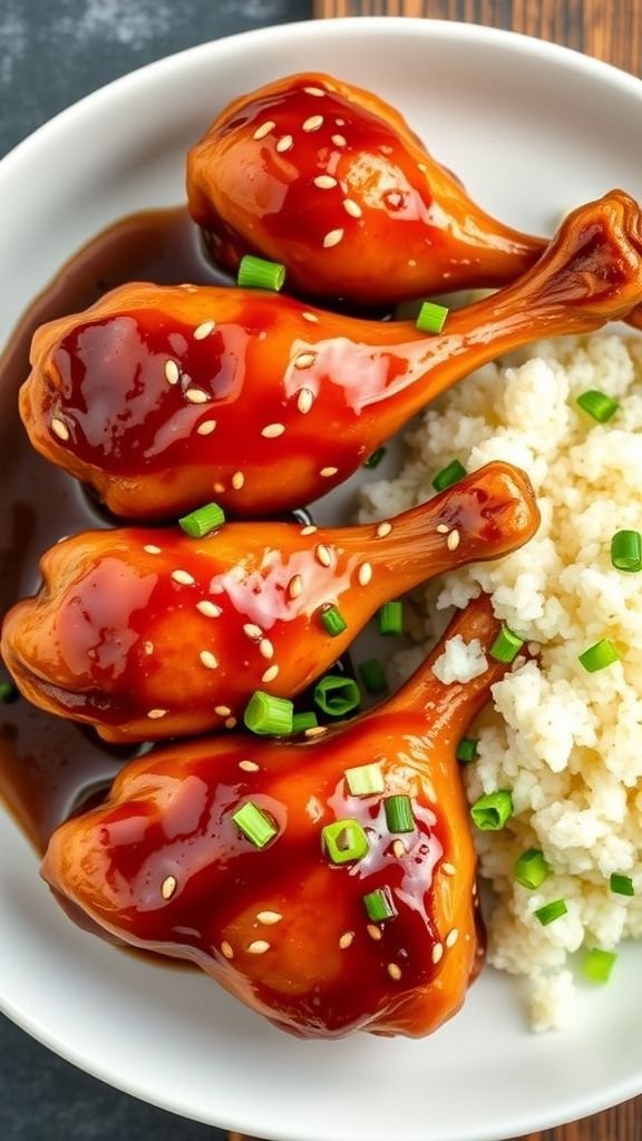 Honey Garlic Glazed Chicken Drumsticks