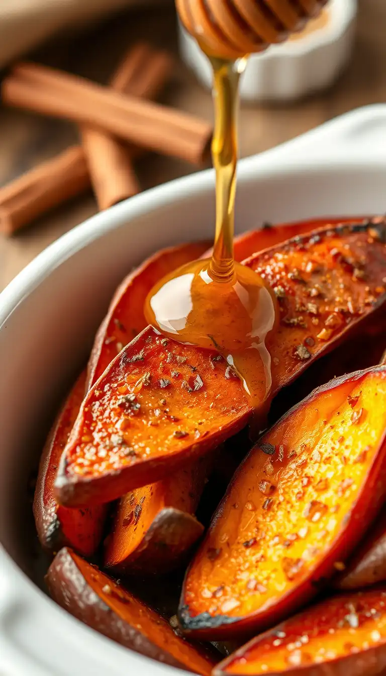 Honey-Roasted Sweet Potatoes with Cinnamon