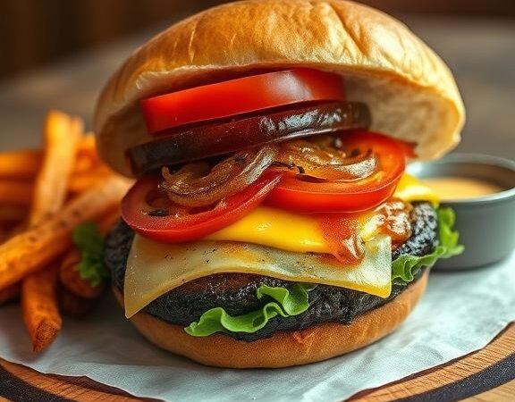 Baked Portobello Mushroom Burger – A Flavorful and Healthy Plant-Based Delight