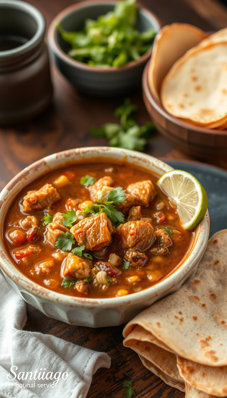 Santiago’s Pork Green Chili Recipe – A Spicy, Flavor-Packed Comfort Food