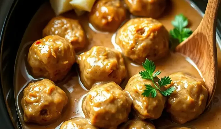 Swedish Meatballs Crockpot Recipe – Easy, Comforting, and Delicious