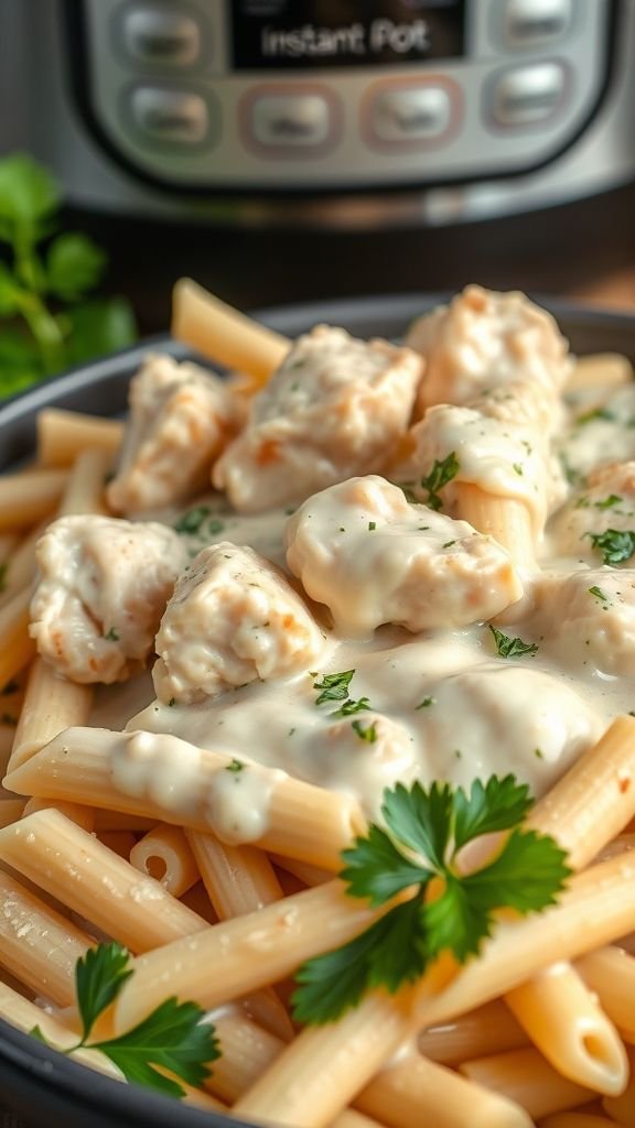 Instant Pot Chicken Alfredo Pasta