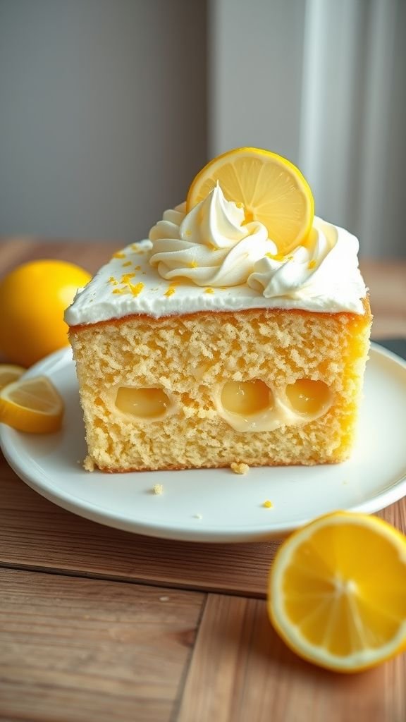 Lemon Cream Poke Cake