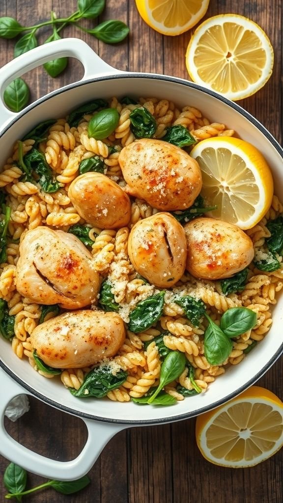 Lemon Garlic Chicken Orzo
