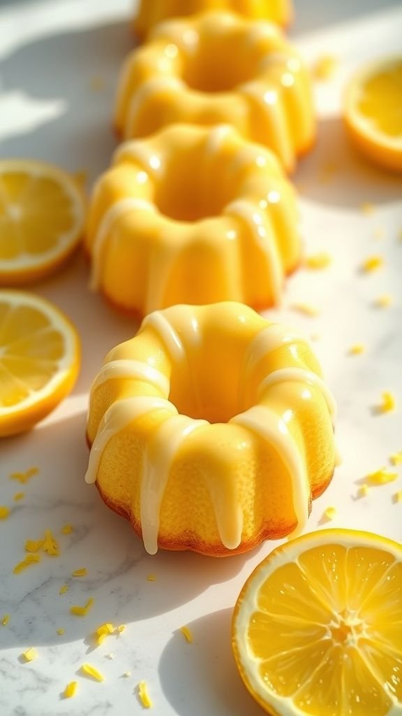 Lemon Glazed Mini Bundt Cakes