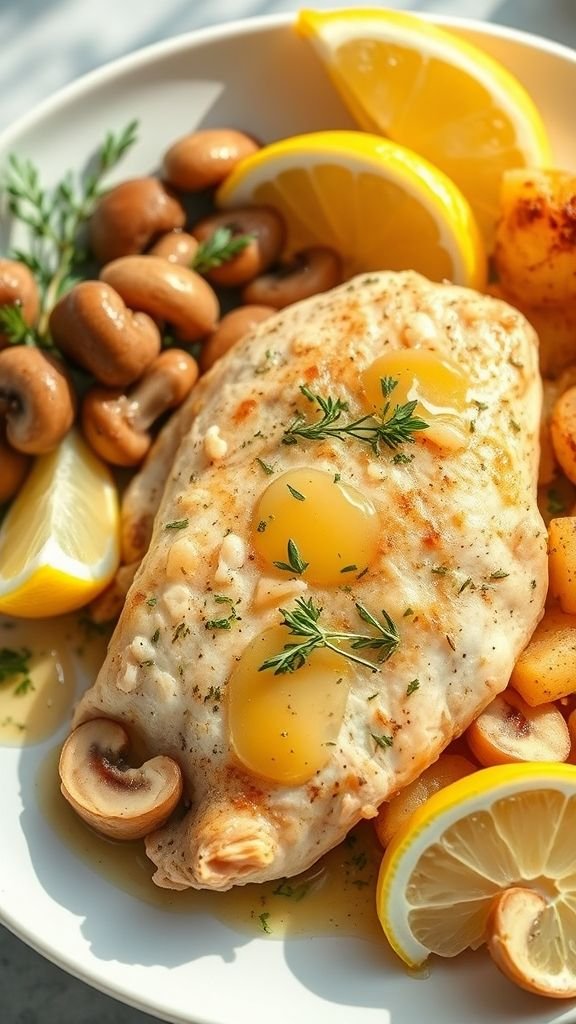 Lemon Herb Chicken with Mushrooms