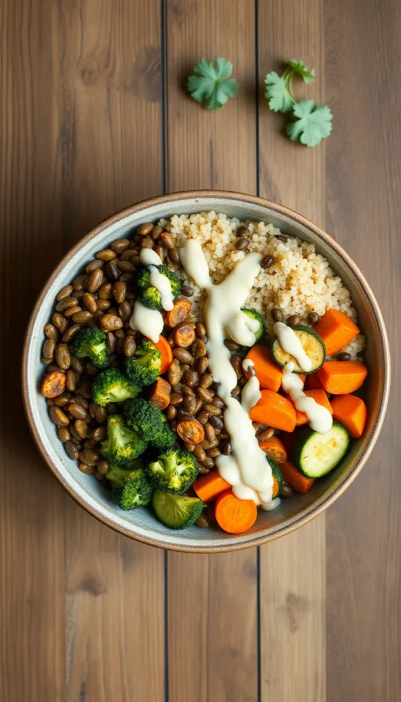 Lentil and Quinoa Power Bowl