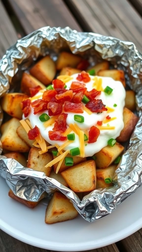 Loaded Baked Potato Foil Packets