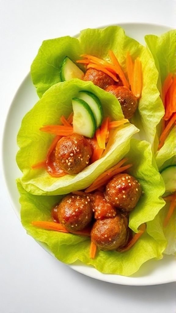Meatball Lettuce Wraps