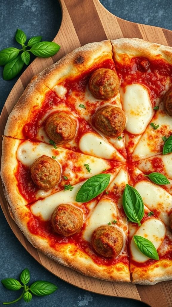 Meatball Pizza