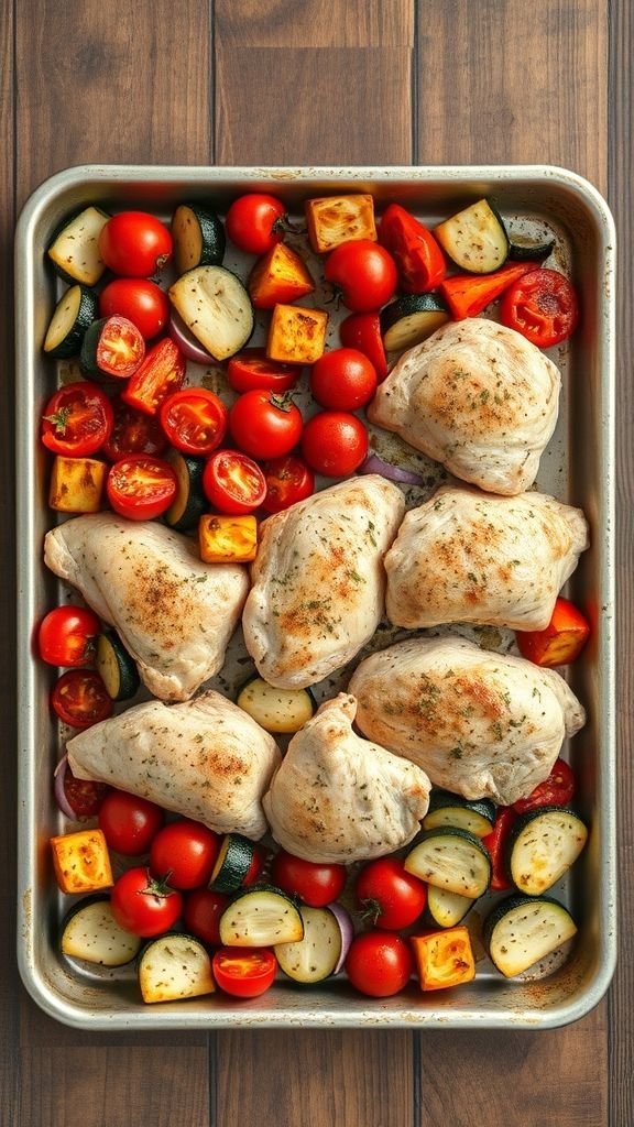Mediterranean Sheet Pan Chicken Dinner