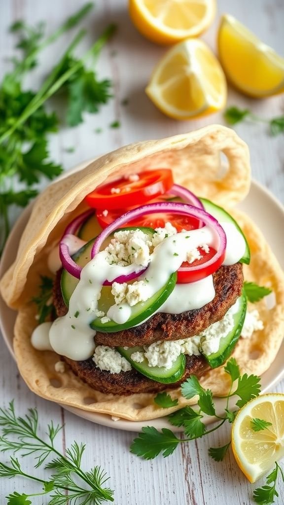 Mediterranean-Style Venison Burger