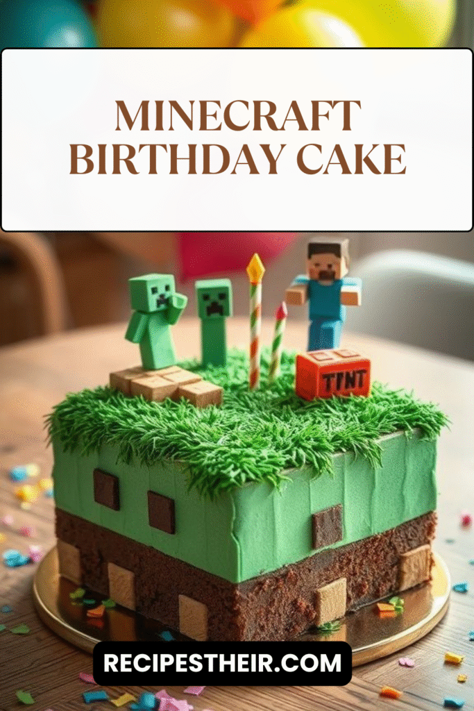 Minecraft Birthday Cake