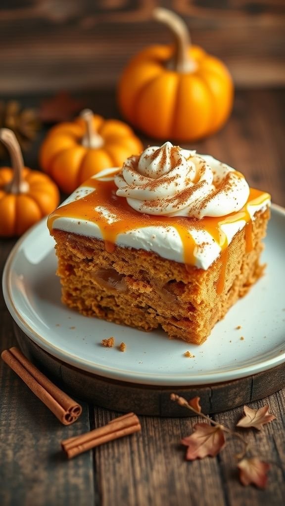 Pumpkin Spice Poke Cake
