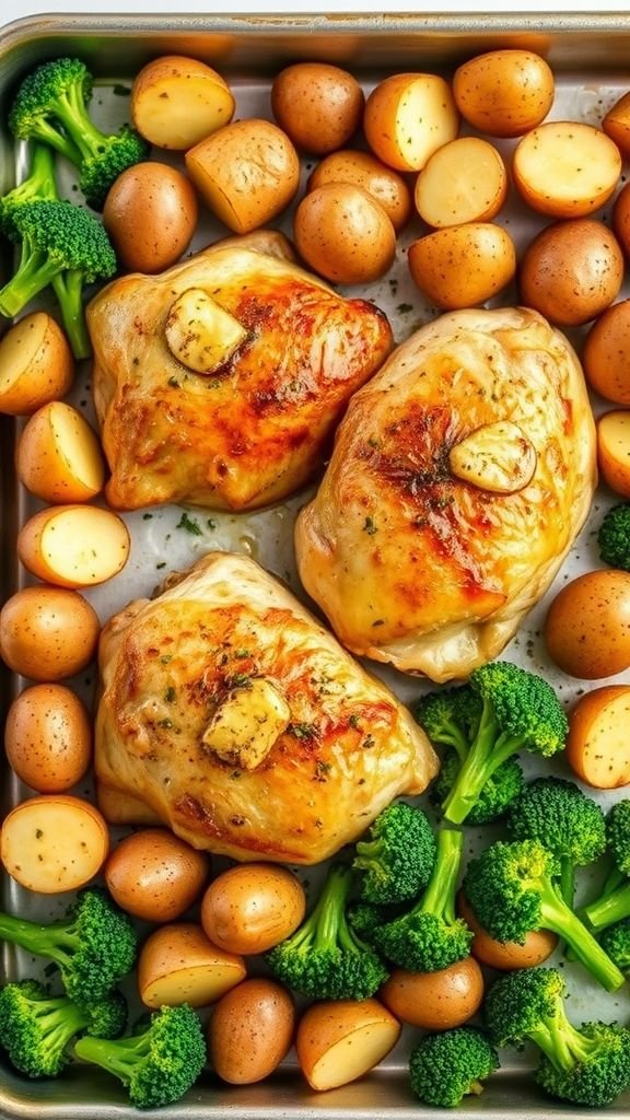 Sheet-Pan Garlic Butter Chicken Thighs