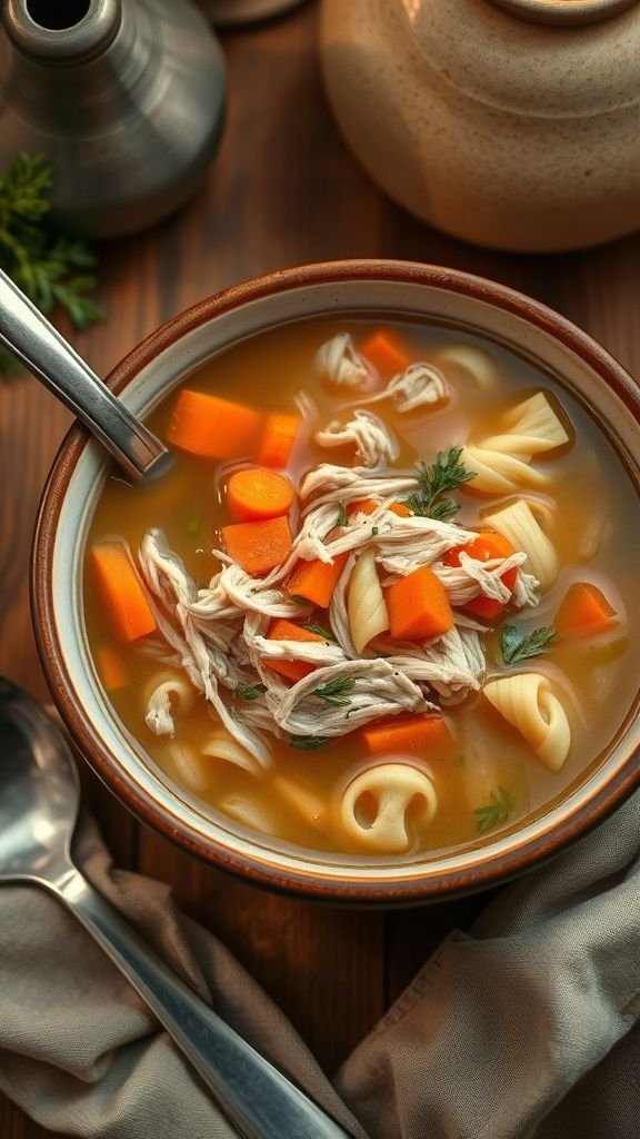 Shredded Chicken Soup