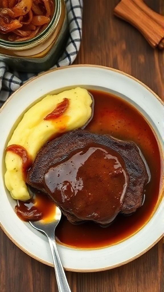 Slow Cooker Sirloin Tip Steak with Gravy