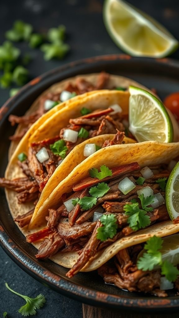 Spicy Pork Carnitas Tacos
