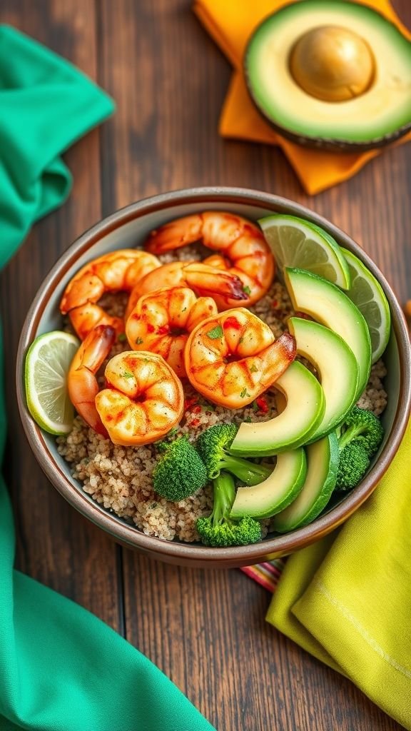 Spicy Shrimp and Quinoa Bowl